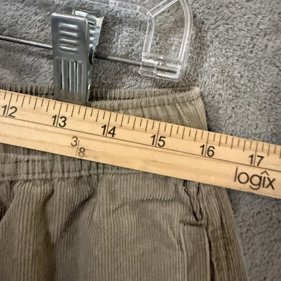Katin Mens Size M Shorts Corduroy Drawstring Beige Slash Pockets Elastic Waist - Picture 5 of 9